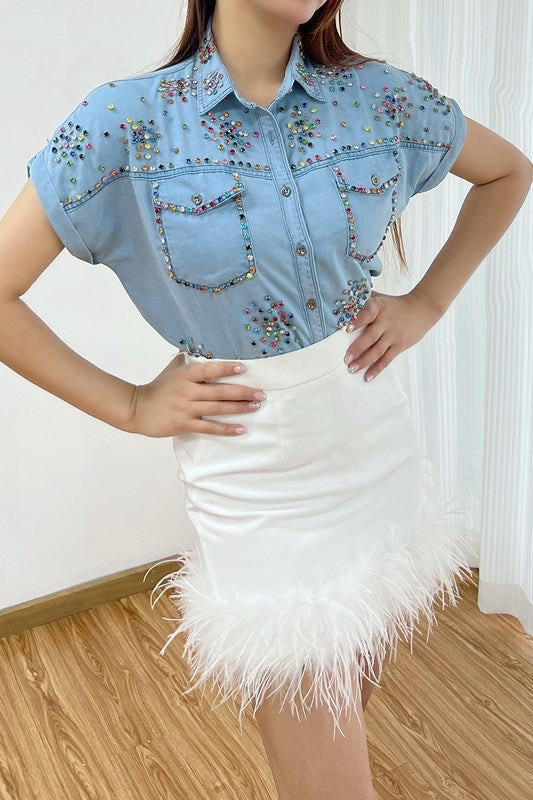 Denim Gems Top π